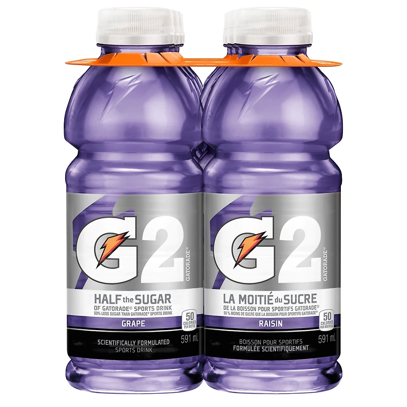 Gatorade G2 Raisin Boisson pour Sportifs 6 x 591 mL, Bouteilles 6x591mL