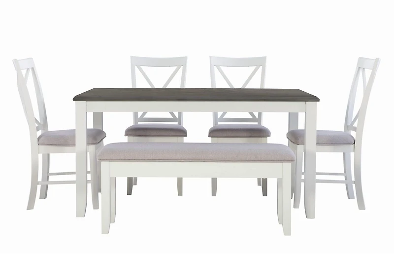 Lander 6-Piece Dining Set, Grey