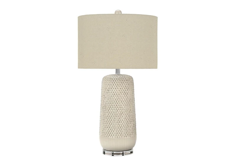 Monarch Specialties  Luminaire, 31"h, Lampe De Table, Crème, Tons Beige., Contemporain