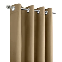 Loft Living Augustow Blackout Grommet Single Curtain Panel 52 x 108 in Sand