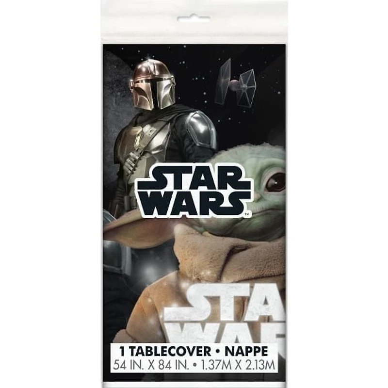 Nappe de table rectangulaire en plastique Mandalorian The Child, 54" x 84" 1 1.37Mx2.13M Nappe Plastique