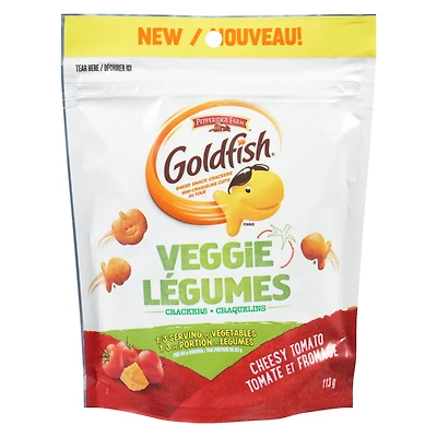Craquelins Goldfish aux légumes, à la tomate et au fromage