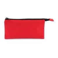 Pen + Gear 3 Pocket Pencil Pouch in Red Polyester with Black Zips