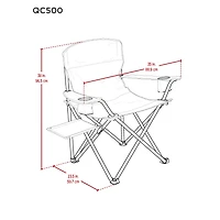 Camp & Go Green Heavy Duty Folding Quad Chair