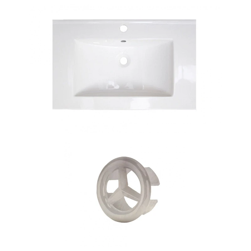 American Imaginations 24.25-in. W Ceramic Top Set White AI-20805