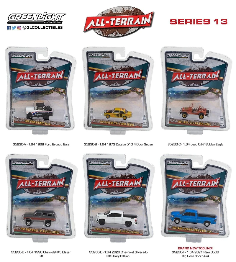 GreenLight 1:64 All-Terrain Die-Cast Véhicules Série 13
