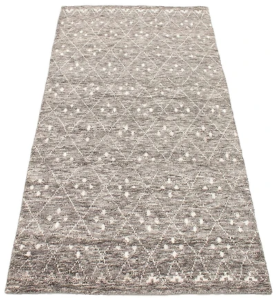 ECARPETGALLERY Tapis Noué à la Main pour Salon, Salle à Manger et Chambre à Coucher Marocain Collection Tangier 4'10" x 8'2" en Gris