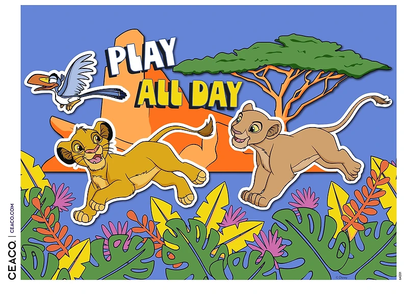 Ceaco Disney Friends Play All Day 200-Piece Interlocking Jigsaw Puzzle for Children Ages 8+