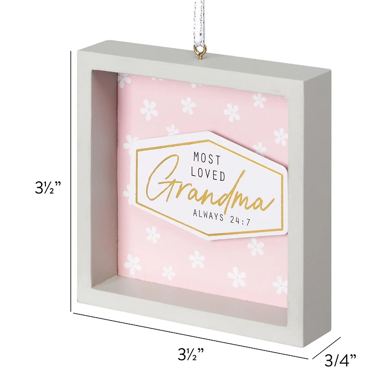 Holiday Time Most Loved Grandma Ornament, 3.5"L x 0.75"W x 3.5"H
