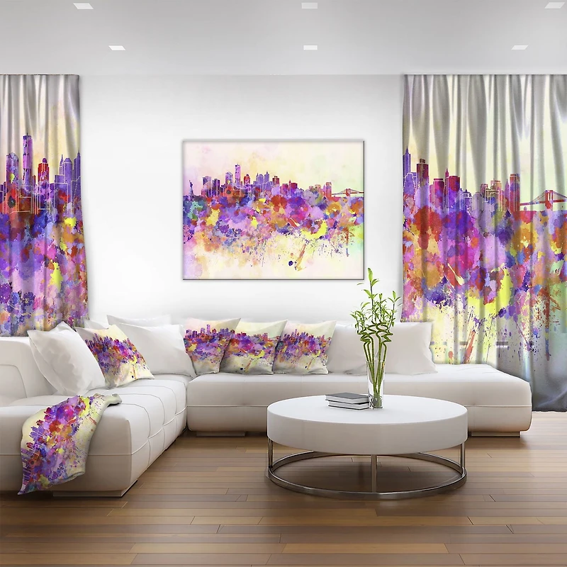 Design Art La Ligne D'Horizon De New York Art Sur Toile