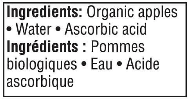 Purée de pommes non sucrée biologique Great Value 620 mL Purée de pommes biologique non sucrée