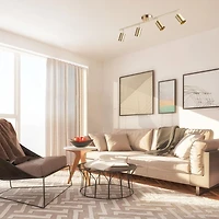 Pratt Track Lighting, Matte Brass