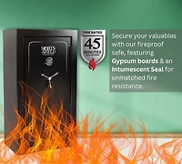 Preserve Series 59" Tall Gun Storage Safe With Electronic Lock & Triple Seal Protection (32 Gun Capacity), Lifetime Warranty Safe