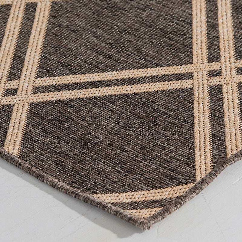 Smithleighs Brown and Cream Woven Area Rug