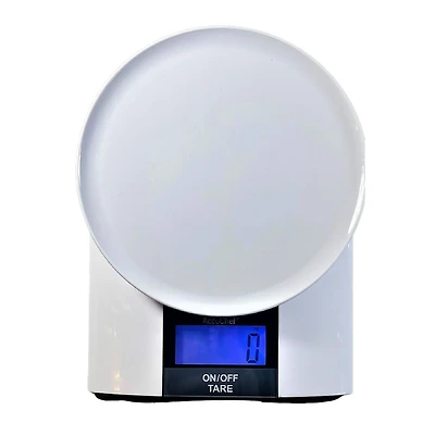 AccuChef Digital Kitchen Scale, White, Plastic, Model 2325