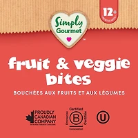 Simply Gourmet Apple Carrot with Chia Bites, Fruit & Veggie Bites