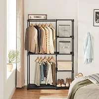 Boutique Home Freestanding Opn Wardrobe Vertical Shelf with Rack and Shelves