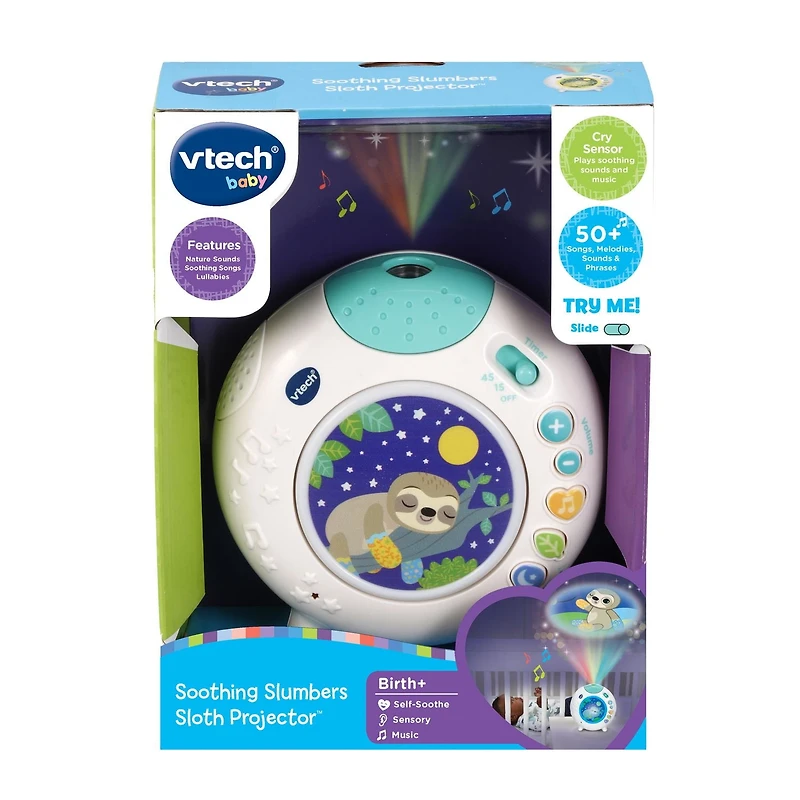 VTech Soothing Slumbers Sloth Projector™ - Baby Sleep Soother & Night Light - English Version