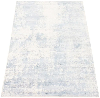 ECARPETGALLERY 4'8" x 6'10" Transitional Galleria Hand-knotted Area Rug for Living Room, Dining Room and Bedroom in Blue