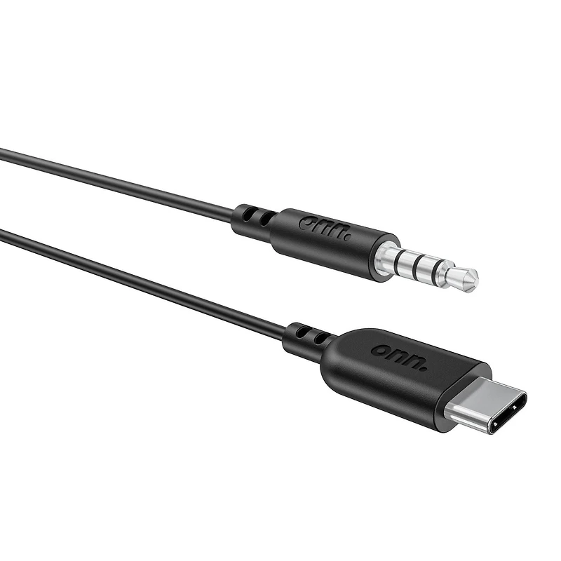 Câble auxiliaire USB-C vers 3,5 mm de1,8 m/6 pi de Onn.