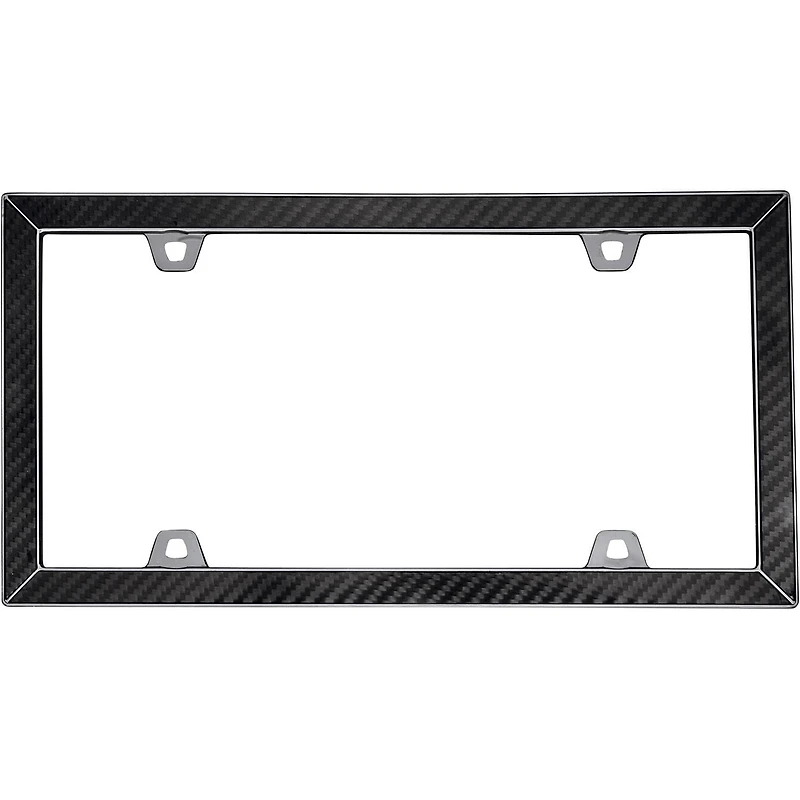 Cruiser Accessories Carbon Fiber II License Plate Frame, Carbon Fiber/Black Chrome, Fits 33x17cm License Plate