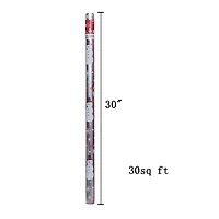 Papier d'emballage de Noël argenté et rouge Holiday Time, 30 pieds carrés 30IN FL SNMN WRAP - FRENCH