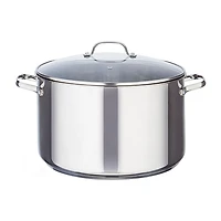 Faitout en acier inoxydable avec couvercle en verre Mainstays 13 pte, prêt pour l’induction