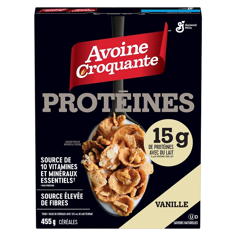 Flocons  Protéiné Vanille Céréales protéinées à la vanille Avoine Crisp