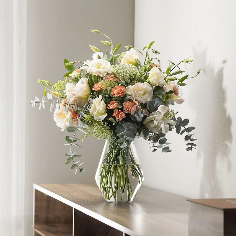Vase Libbey Soft Diamond Libbey 8 pouces Vase à diamant doux