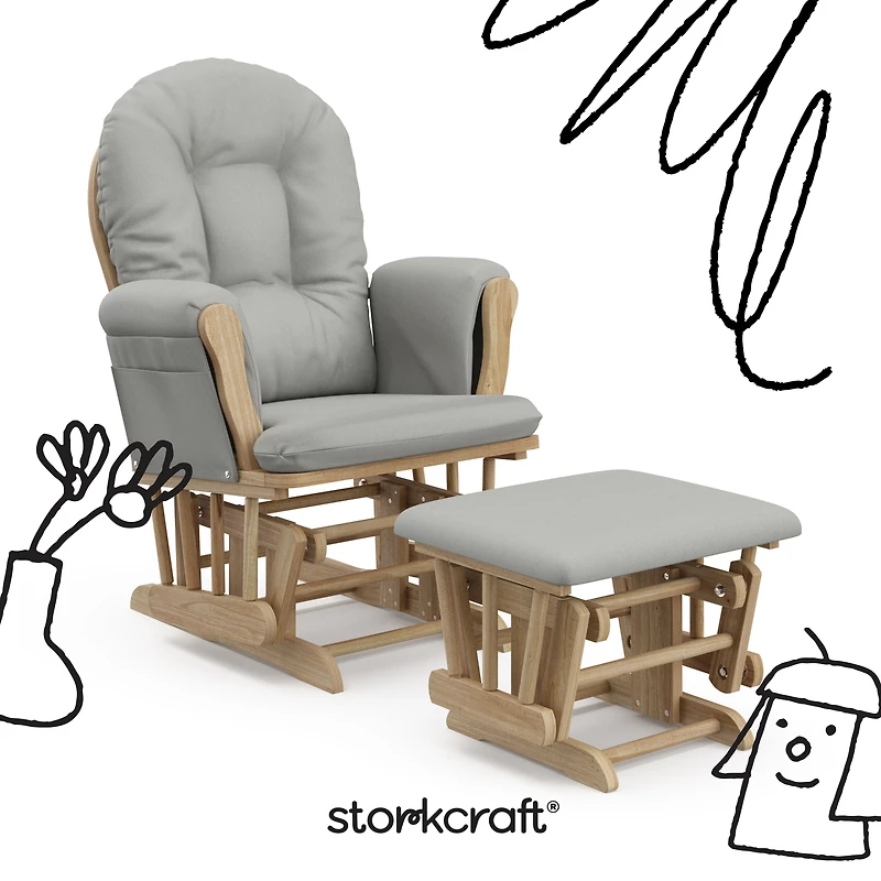 Chaise et repose-pieds Storkcraft Hoop