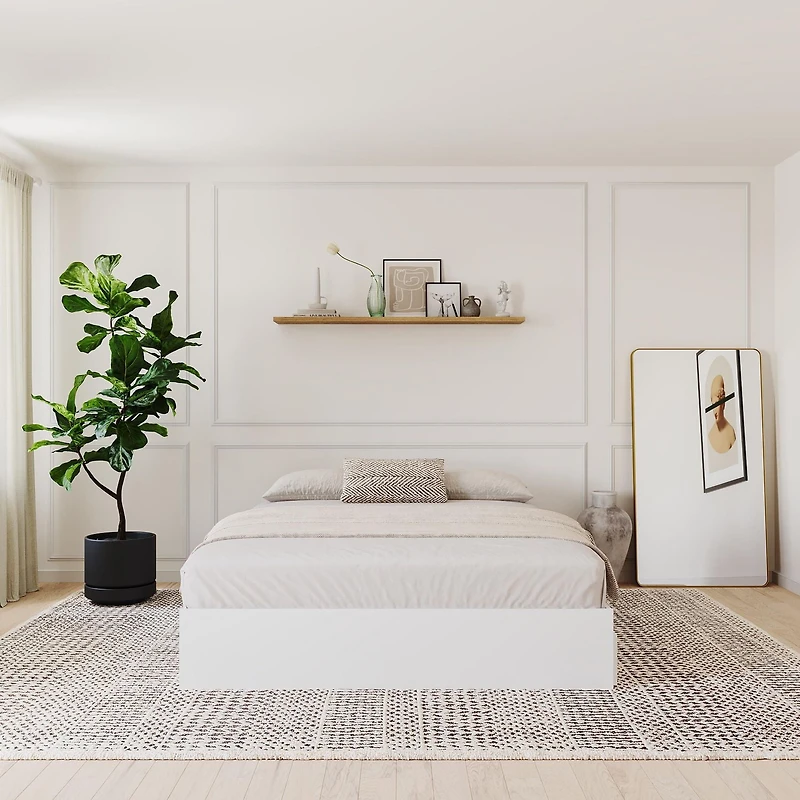 Nexera Aura 3 Drawer White Bed