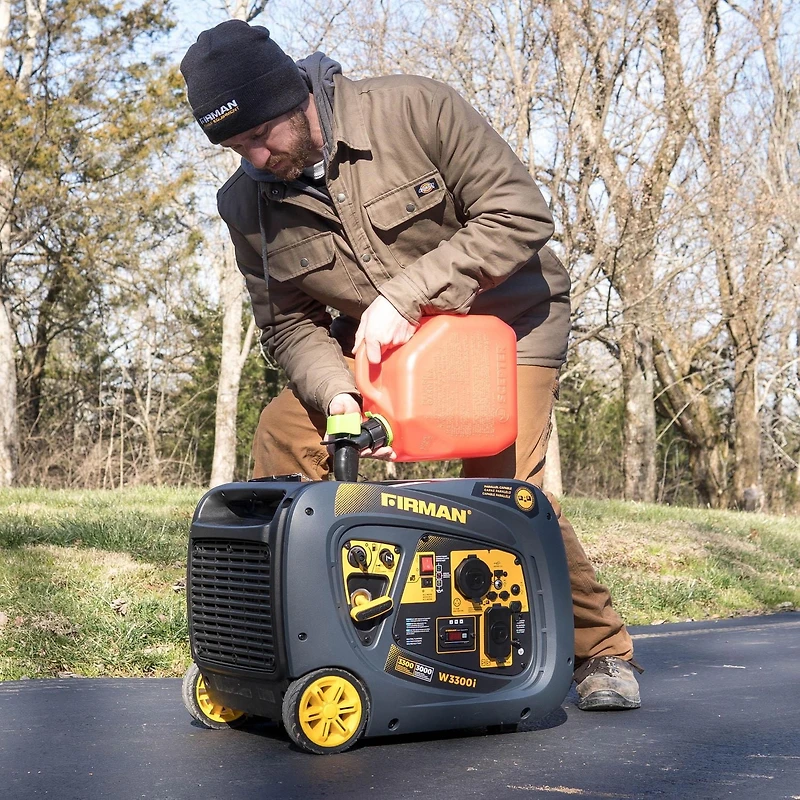 Générateur de gaz W03081 de Firman Power Equipment de série Whisper alimenté au gaz 3300/3000 W avec temps de marche prolongé