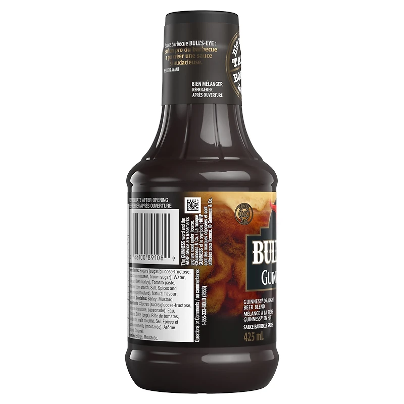 Sauce barbecue Bull’s-Eye Mélange à la bière Guinness 425 ml