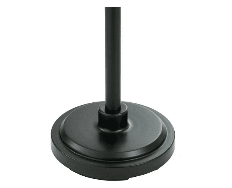 Better Homes & Gardens Lampadaire contemporain noir à 3 lumières et verre transparent – ​​63,5 po