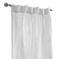 Loft Living Peoria Sheer Dual Header Single Curtain Panel 52 x 84 in White