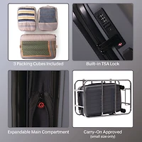 5-Piece Hardside Luggage Set: 28" Spinner Suitcase, 20" Carry-On & 3 Packing Cubes
