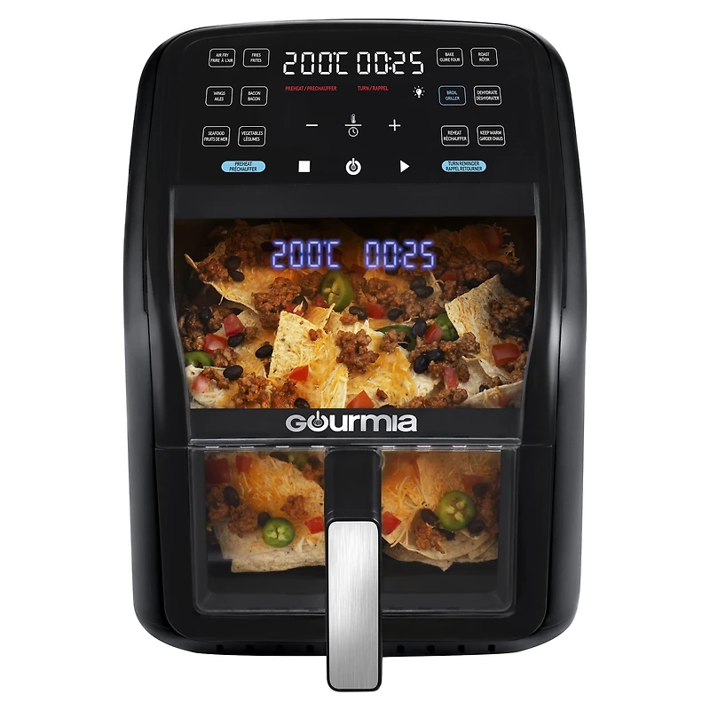 Gourmia Panorama 7-QT Digital Air Fryer w/ Panoramic View GAF7020