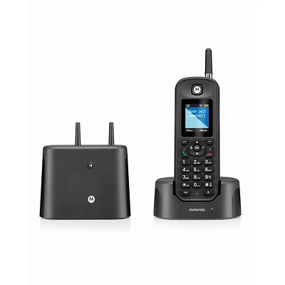 Téléphone sans fil extérieur Motorola O2 avec répondeur - Simple - Noir