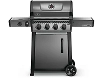 Gril Freestyle 425 au propane avec brûleur latéral de cuisinière, gris graphite