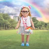 Ma vie comme...Ensemble d’accessoires pour poupées de 45,7 cm avec sac à bulles et chaussures bleues Accessoires à la mode pour poupées