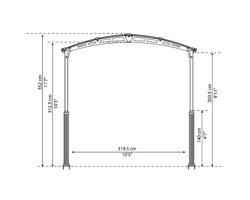 CANOPIA by PALRAM Alpine 12 ft. x 17 ft. - Grey - RV, Carport and Boat Shelter