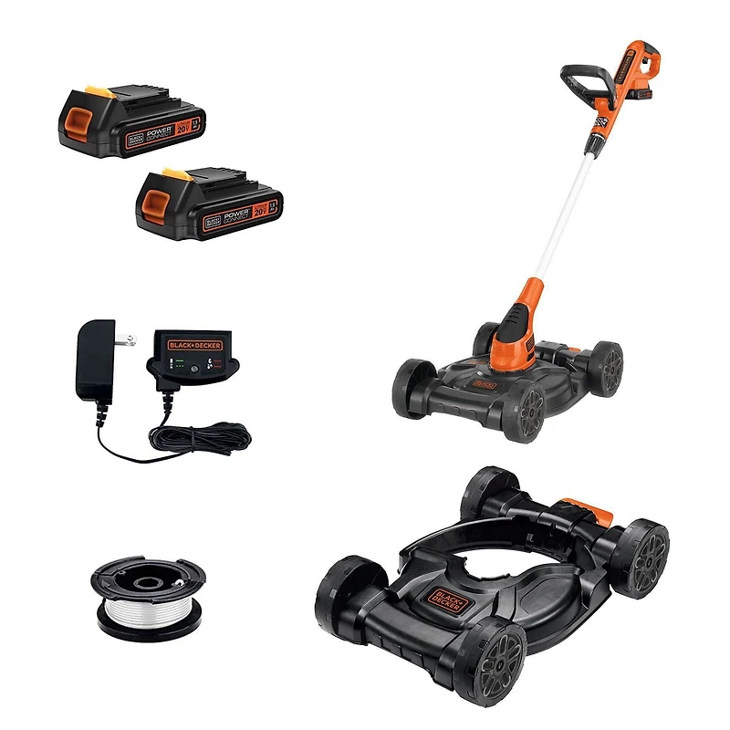 BLACK+DECKER 20V MAX* 12 Inch 3-In-1 Compact Lawn Mower