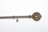 Levolor Curtain Rod in White with Ball Finial