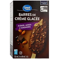 Great Value Mocha Almond Fudge Ice Cream Bars, 352 mL (4 x 88 mL)