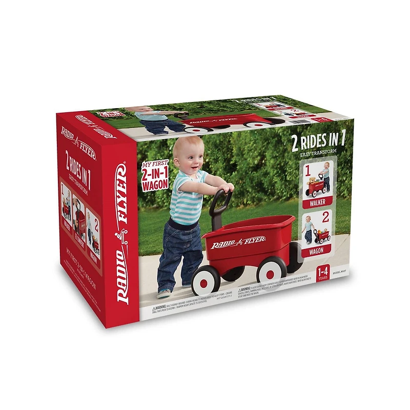 Radio Flyer, Mon premier chariot 2-en-1, Marchette et jouet, rouge