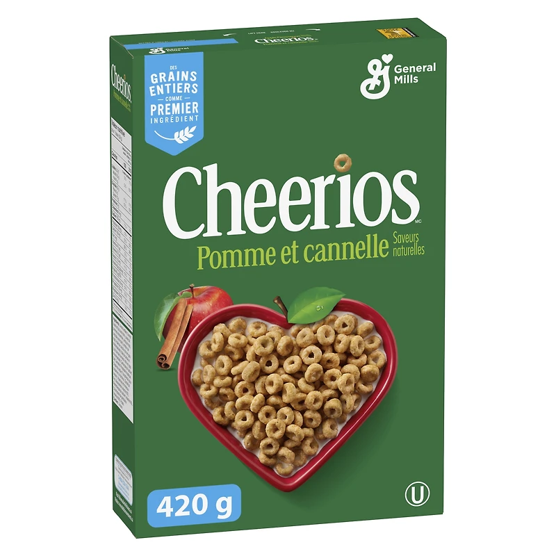 Cheerios Pommes et Cannelle, Céréales à Base de Grains Entiers, 420 g