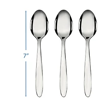 Cuillères à soupe pour adulte en acier inoxydable Mainstays Breck, lot de 3 pièces, argentées