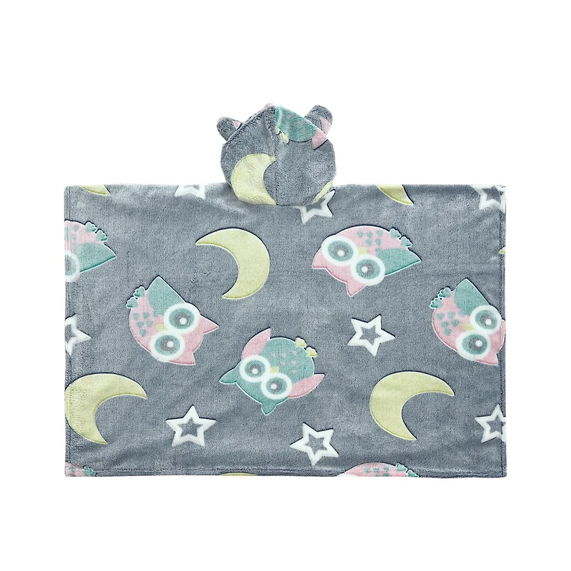 Sweat à capuche Marina Decoration Glow in the Dark pour enfants, garçons et filles, surdimensionné, tissé, moelleux, doux, chaud et confortable, en flanelle polaire, avec poche géante, 110 x 75 cm, mo