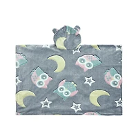 Sweat à capuche Marina Decoration Glow in the Dark pour enfants, garçons et filles, surdimensionné, tissé, moelleux, doux, chaud et confortable, en flanelle polaire, avec poche géante, 110 x 75 cm, mo