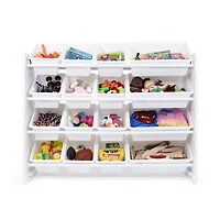 Humble Crew Tot Tutors SuperSized Toy Storage Organizer with 16 Storage Bins, Grey